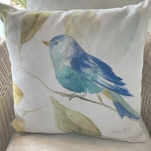 “Bird in a Tree” By Artist Lanie Loreth 15” x 15” Throw Pillow